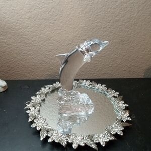EXQUISITE Waterford Dolphin on Wave Crest 6" Figurine